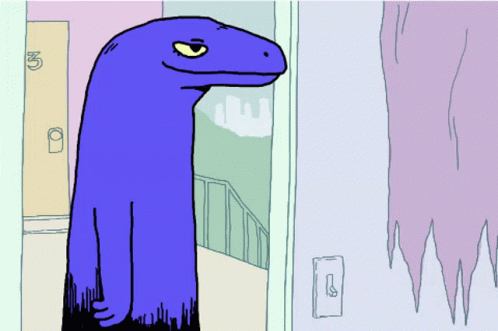 Hey Dancing Lizard Blue GIF