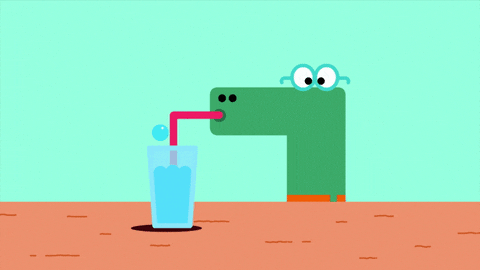 Hey Duggee The Crocodile Drink Water GIF