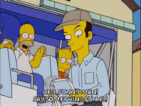 Hey Funny Guy Homer Simpson GIF