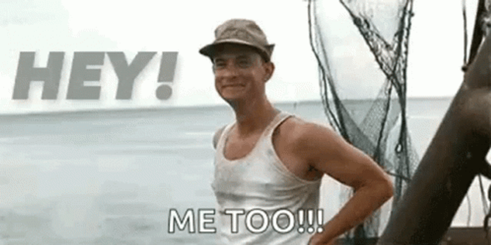 Hey Me Too Forrest Gump Waving GIF