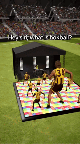 Hey Siri What Is Hokball Men In Yellow Jersey GIF
