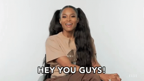Hey You Guys Ciara Waving GIF