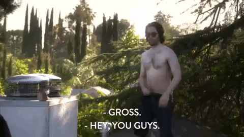 Hey You Guys Half Naked Cocky Guy GIF