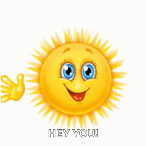Hey You Waving Sun Hello GIF