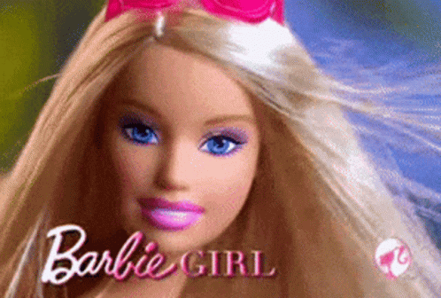 Hi Barbie Girl Hair Waving On Air GIF