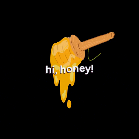 Hi Honey Animated Spoon Of Honey GIF