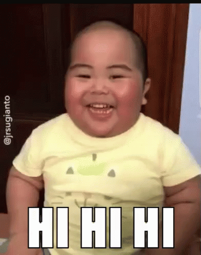 Hi Meme Cute Kid Laughing GIF
