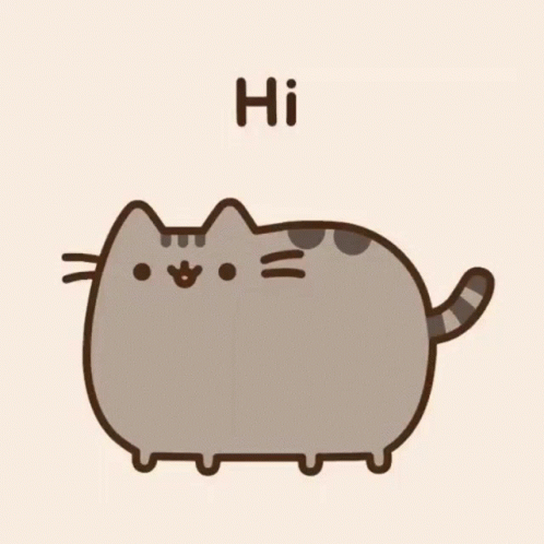Hi Meme Pusheen Bouncing GIF