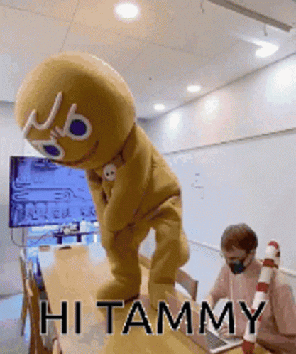 Hi Tammy Table Top Dancing Mascot GIF