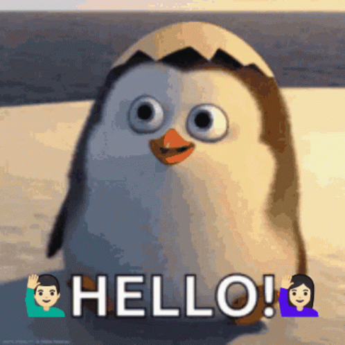 Hi There Precious Baby Penguin Waving GIF