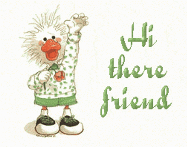 Hi There Friend Vintage Suzy Zoo GIF
