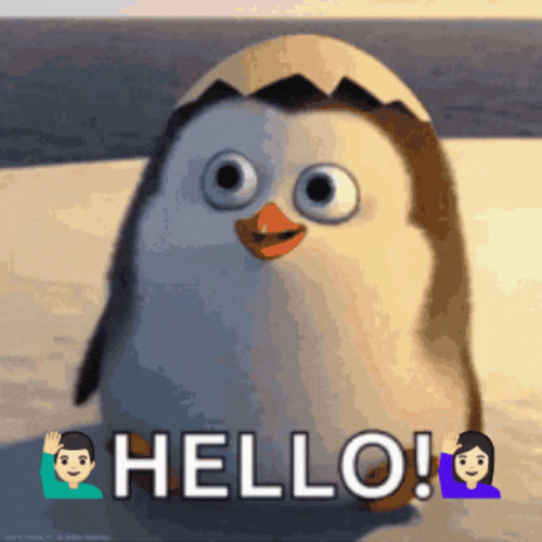 Hi There Precious Baby Penguin Waving GIF