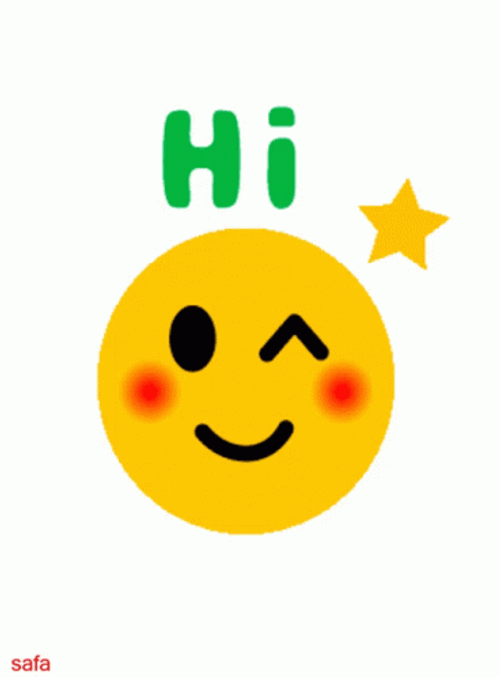 Hi Winking Emoji GIF