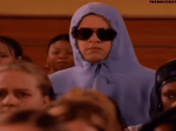 Hide Face With Hoodie And Sunglasses GIF