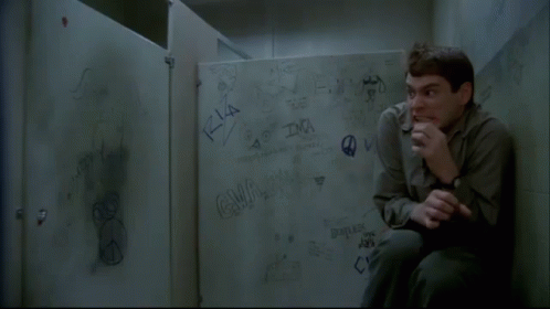 Hiding In Dumb And Dumber Bathroom GIF