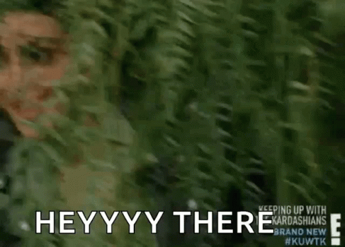 Hiding Meme Kim Kardashian Hey There GIF