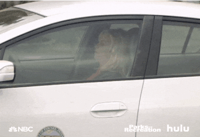 Hiding Meme Pulling Down The Car Seat GIF