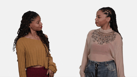 High Five Chloe And Halle GIF