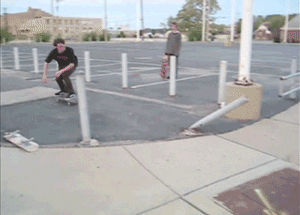 High Five Skateboarder GIF