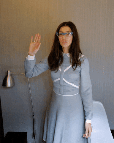 High Five Young Woman GIF