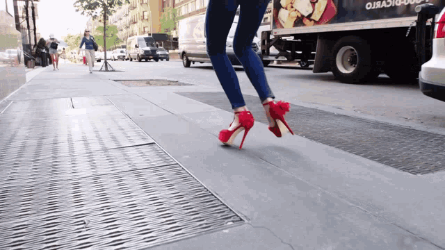 High Heels Walking Fail GIF
