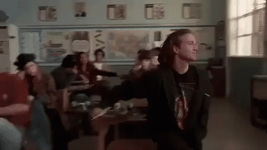 High School Kid Jump Out Window GIF