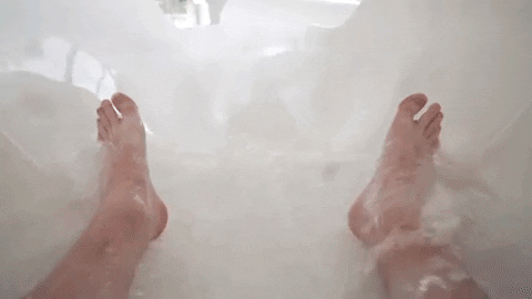 High Speed Sliding Waterslide Feet First GIF