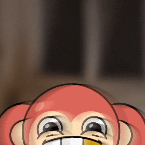 High Speed Spinning Cartoon Monkey GIF