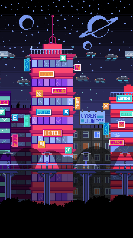 High-tech City Retrowave GIF