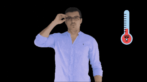 High Temperature Man Wiping Sweat GIF