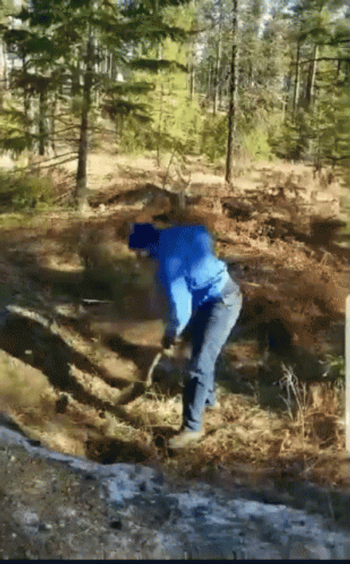 Hiker Digging GIF