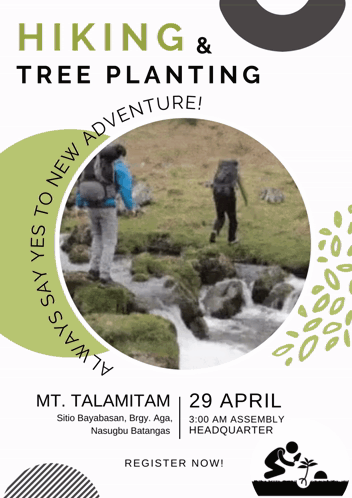 Hiking And Tree Planting Poster April 29 GIF
