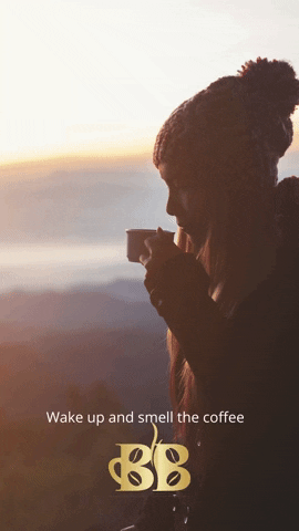 Hiking Morning Coffee Design GIF