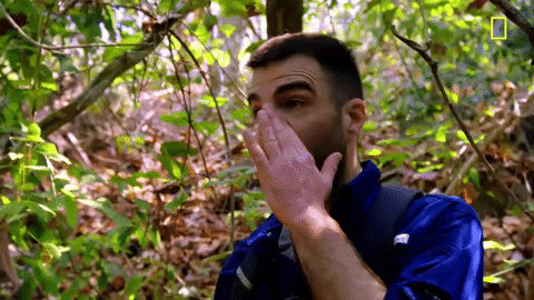 Hiking Zachary Quinto Putting Sunscreen GIF