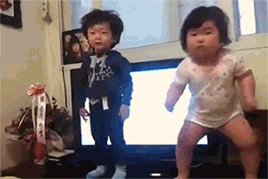 Hilarious Asian Dancing Kids GIF
