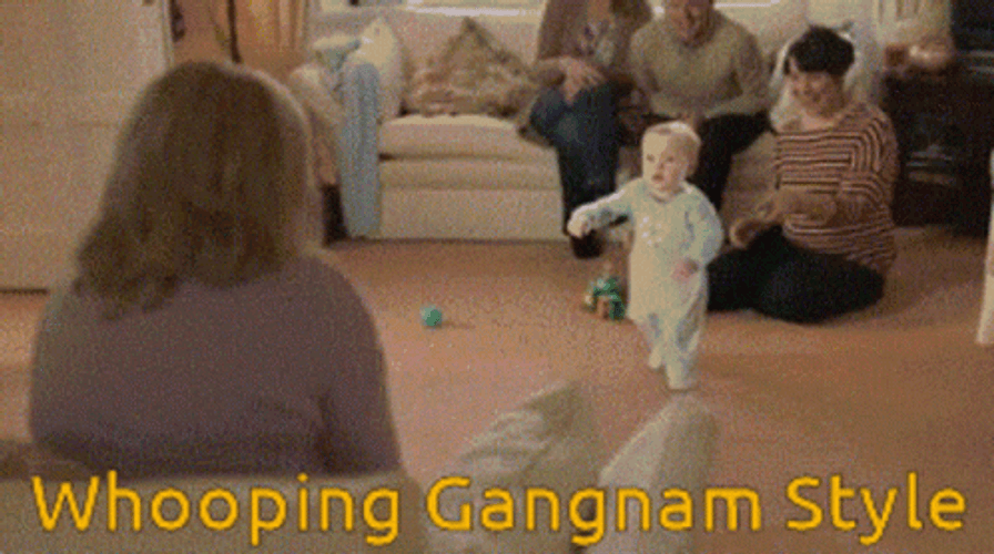 Hilarious Baby Whooping Gangnam Style GIF