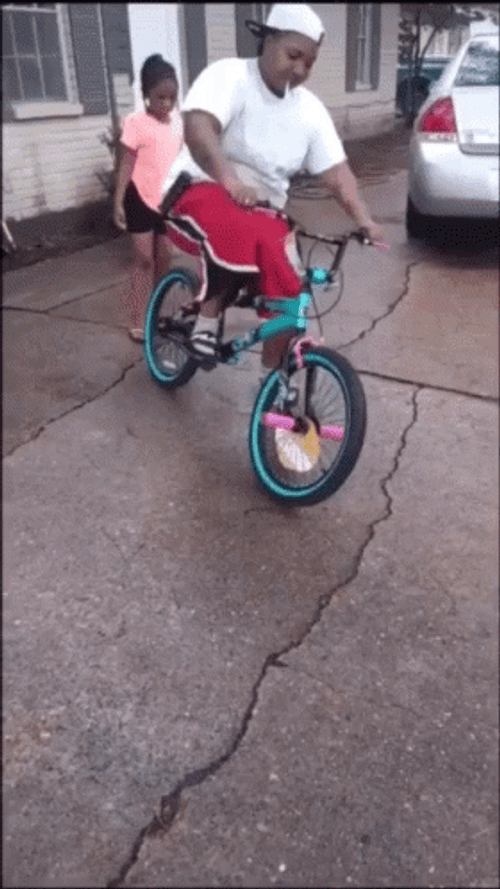 Hilarious Bike Riding Fail Bike Breaking Down GIF