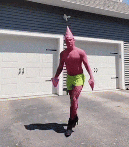 Hilarious Cosplay Patrick Star GIF
