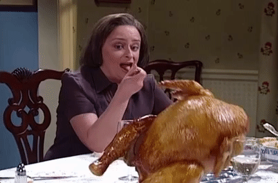 Hilarious Debbie Downer Thanksgiving Turkey GIF