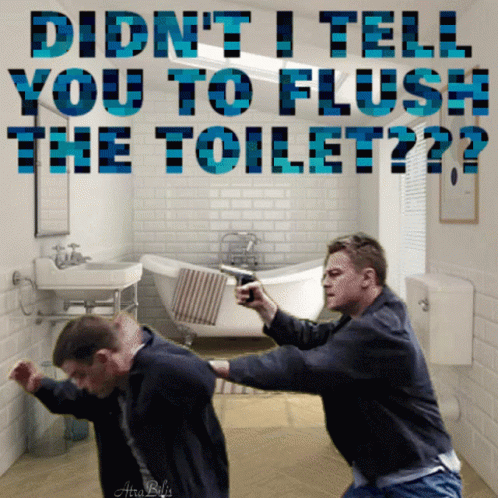 Hilarious Departed Flush The Toilet Meme GIF