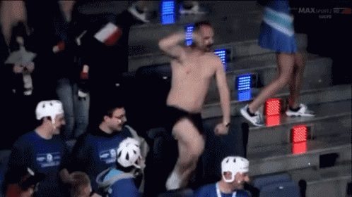 Hilarious Die Hard Fan Dancing Ickey Shuffle GIF