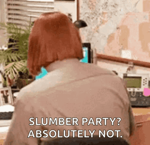 Hilarious Dwight Slumber Party Absolute Not GIF
