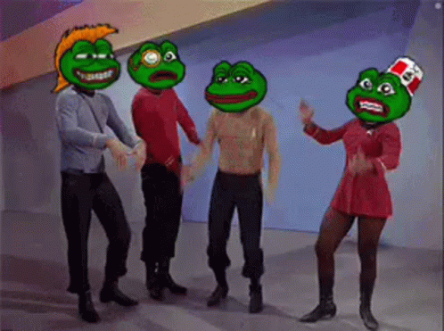 Hilarious Frog Dancing Face Art GIF