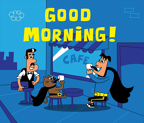 Hilarious Good Morning Caped Crusaders GIF