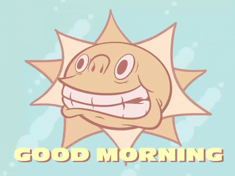 Hilarious Good Morning Funny Animated Face GIF