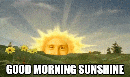 Hilarious Good Morning Smiling Sun GIF