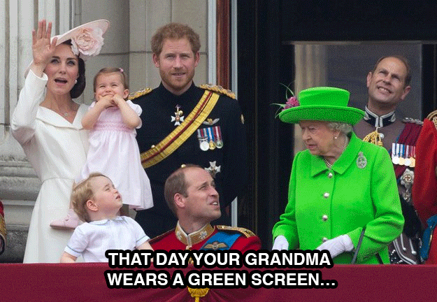 Hilarious Grandma Wearing Green Screen GIF