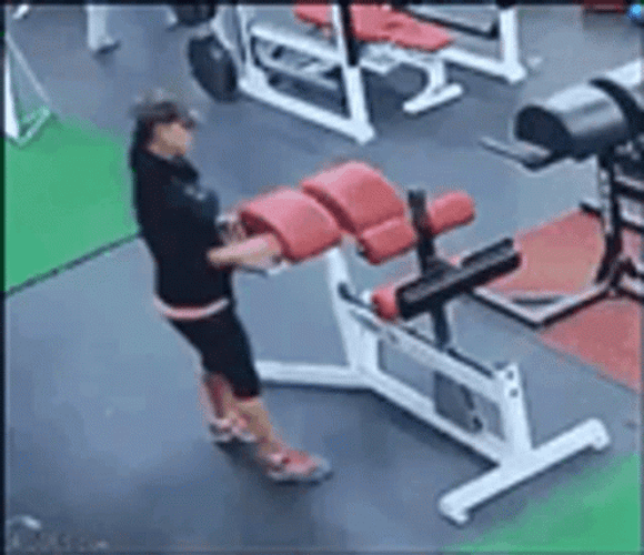 Hilarious Gym Newbie Work Out Mishap GIF