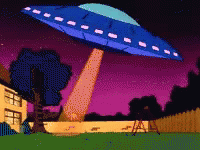 Hilarious Homer Abducted By Ufo GIF