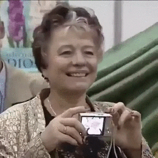 Hilarious Old Lady Taking Selfie GIF